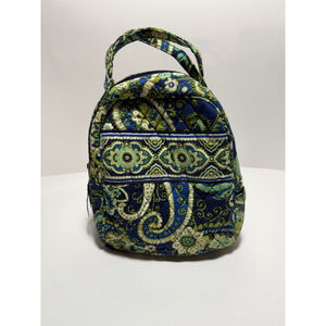 Vera Bradley Lunch Bag Rhythm Blues Insulated Lunchbox Green Blue Floral